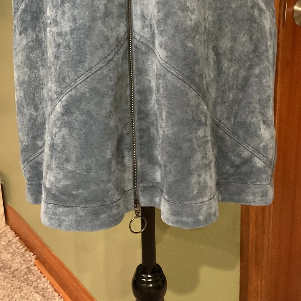 BCBGMaxAzria Blue Faux Suede Mini Dress, Size 10